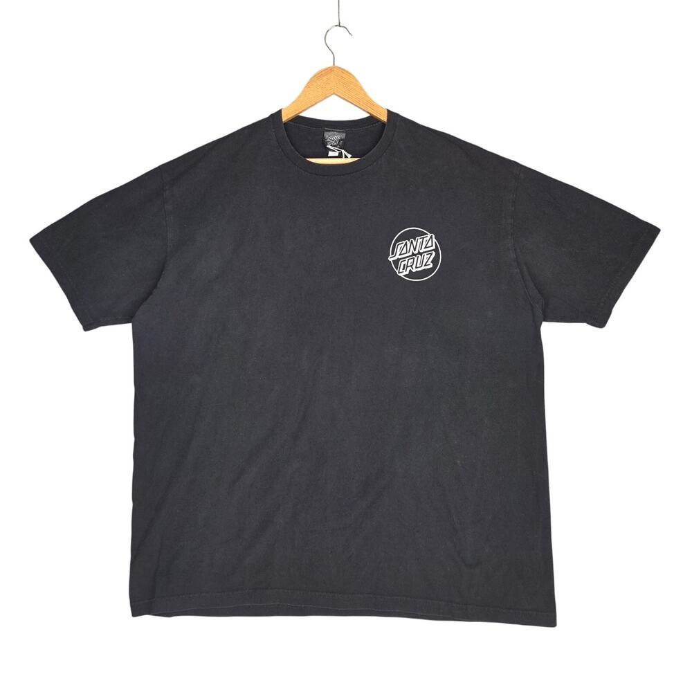 SANTA CRUZ OPUS DOT LOGO HEAVTWEIGHT TEE – SIZE XXL – BLACK/WHITE – SKATEWEAR